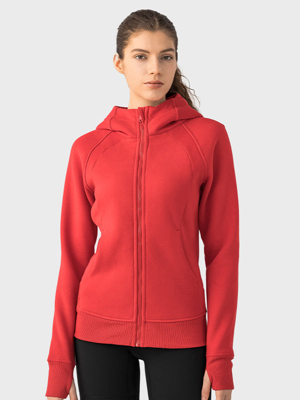 Damen-Kapuzenpulli mit Reißverschluss Sportlich lässige Sweatjacke