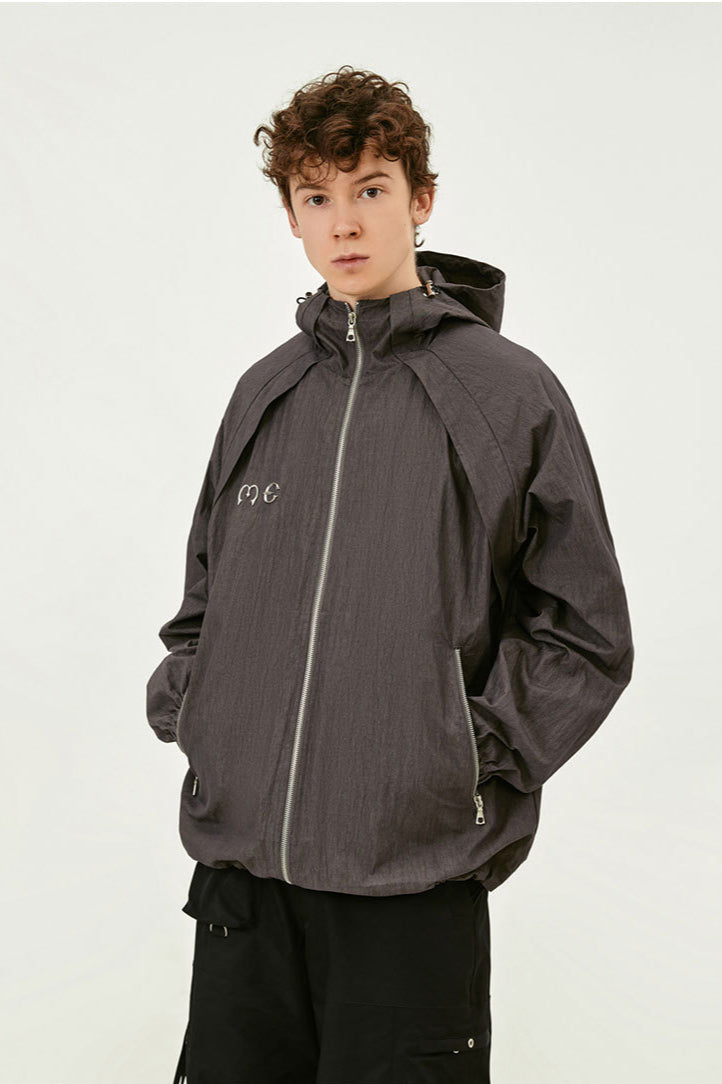 Versatile Lightweight Hooded Windbreaker Jacket