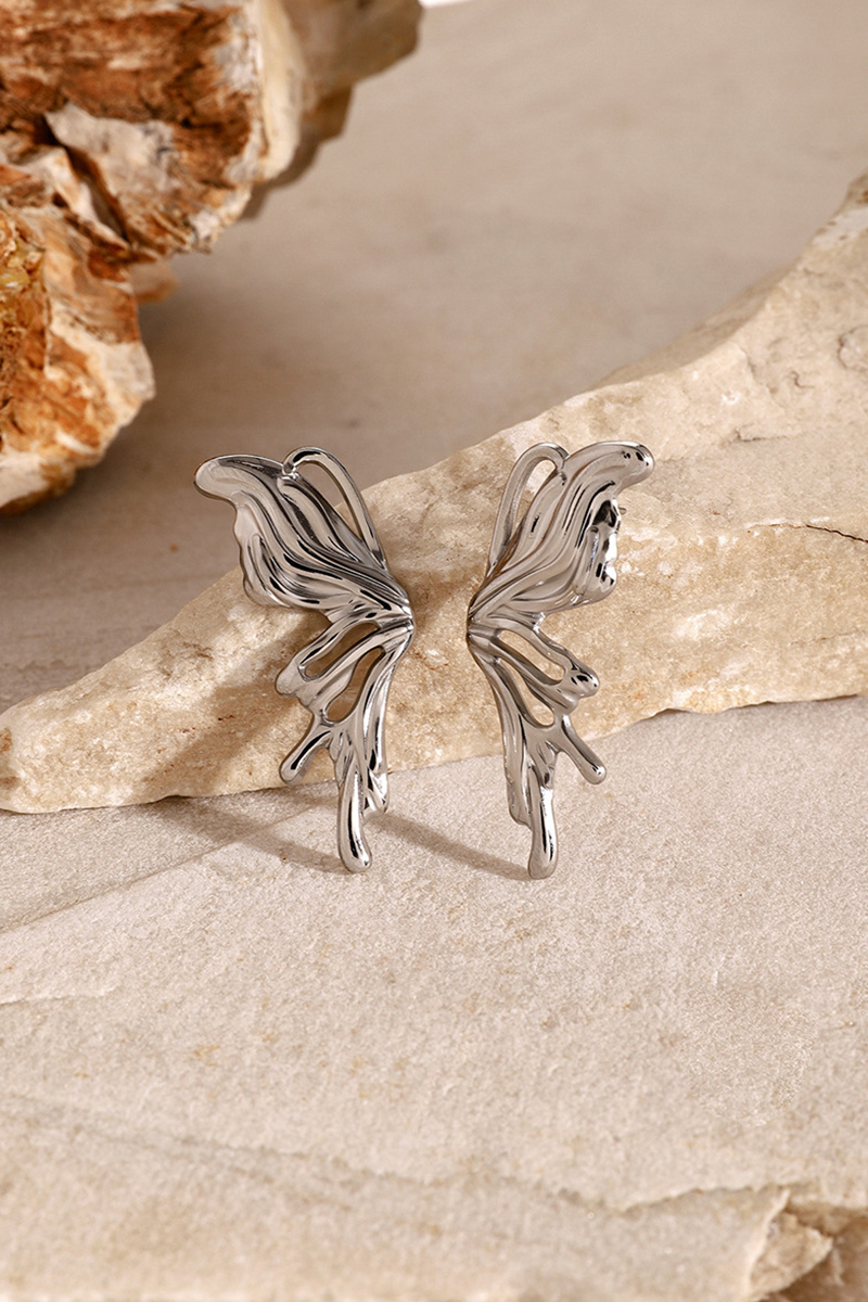 Stainless Steel Butterfly Earrings