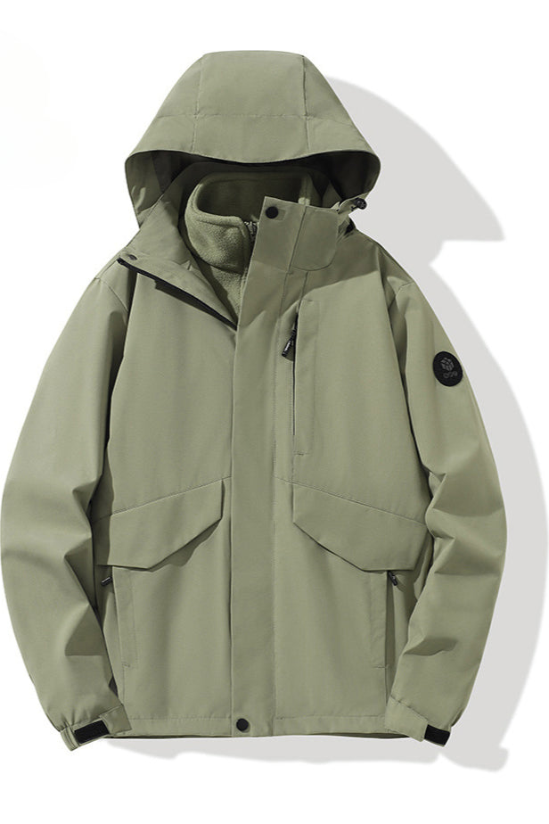 Stylish All-Season Adjustable Hood Waterproof Jacket