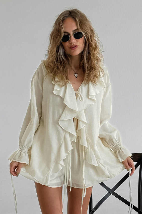 Ethereal Whisper Cascade Blouse