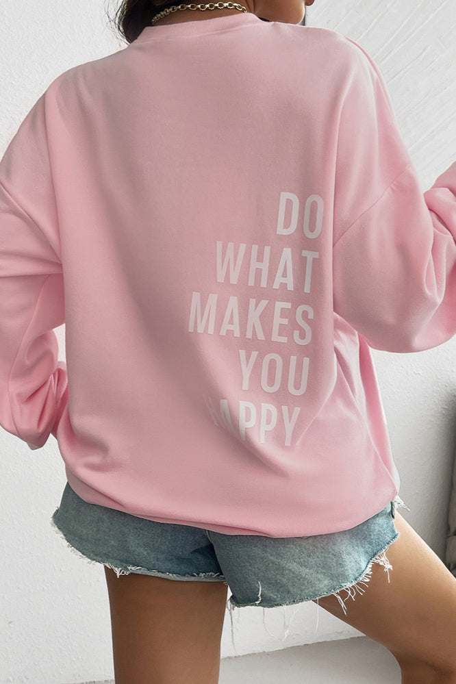 Damen Oversize Sweatshirt mit Backprint – Komfortabler Statement-Style