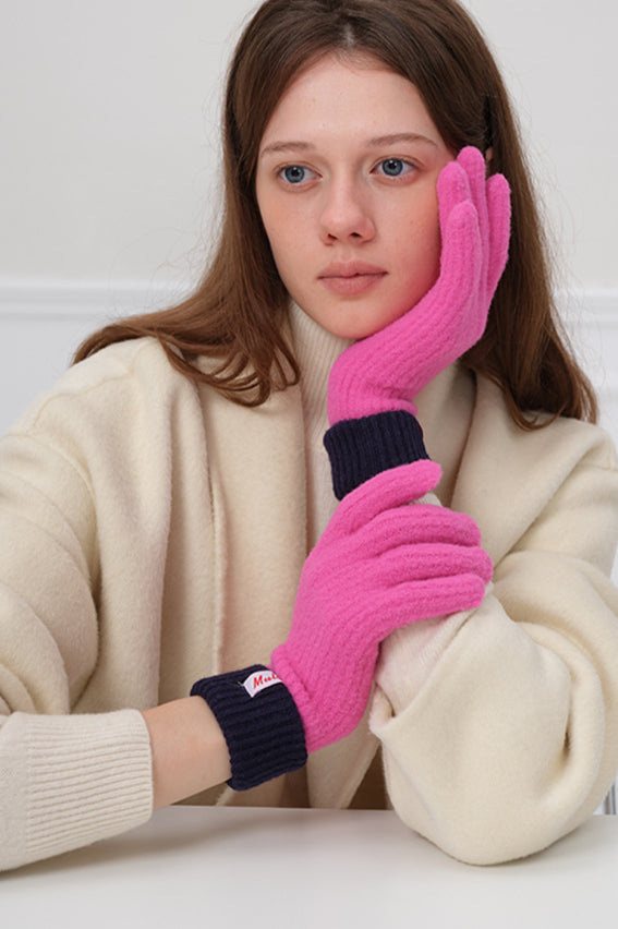 Warm Fashionable Knitted Wool Gloves