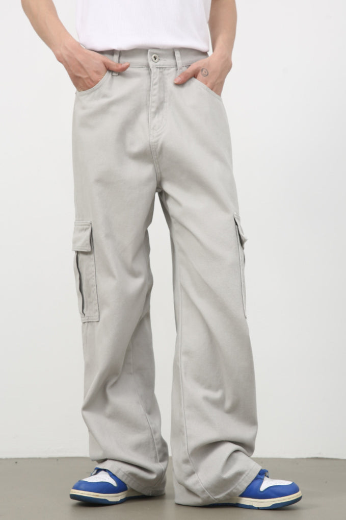 Trendy Wide-Leg Casual Cargo Pants