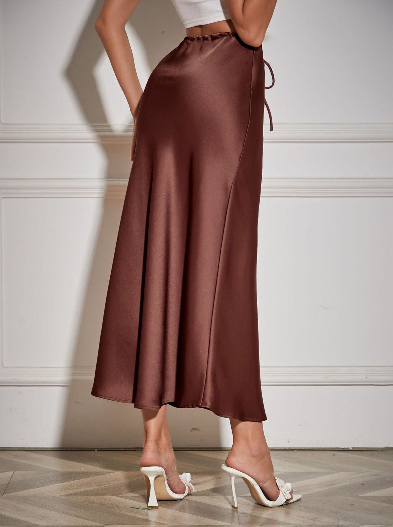 Chocolate Tie Wait Maxi Skirt