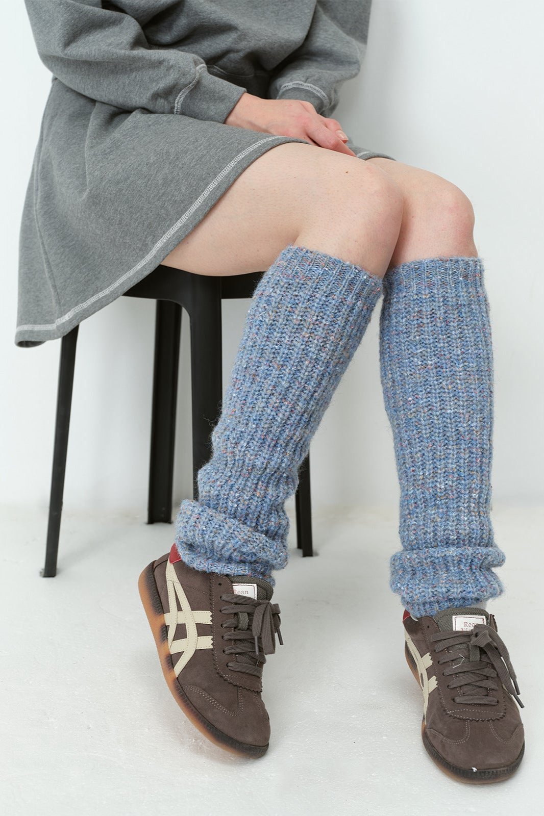 Vintage Mid Calf Knitted Wool Socks