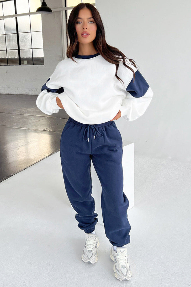 Color Block Sweatshirt and Joggers Set