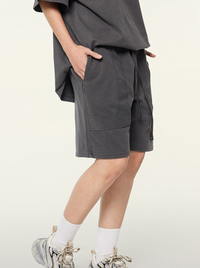 Gray Retro Street Fashionable Shorts