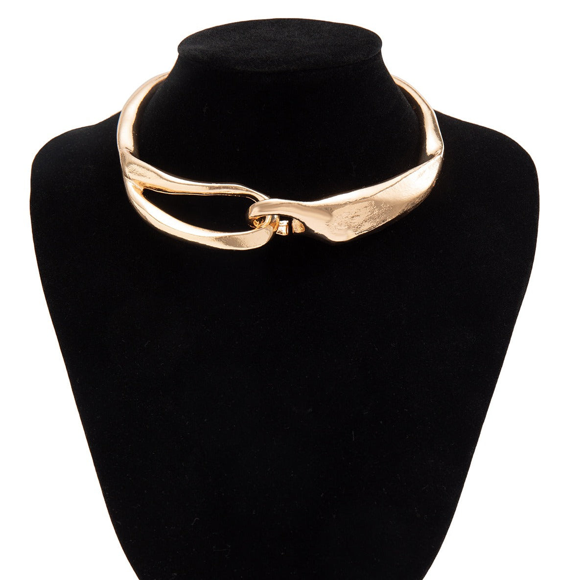 Modern Spliced Irregular Geometry Choker Necklace