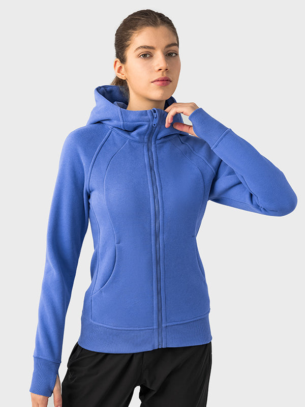 Damen-Kapuzenpulli mit Reißverschluss Sportlich lässige Sweatjacke