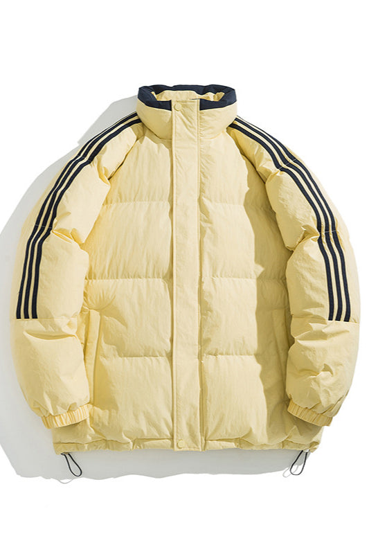 Stylish Winter Sporty Striped Down Jacket