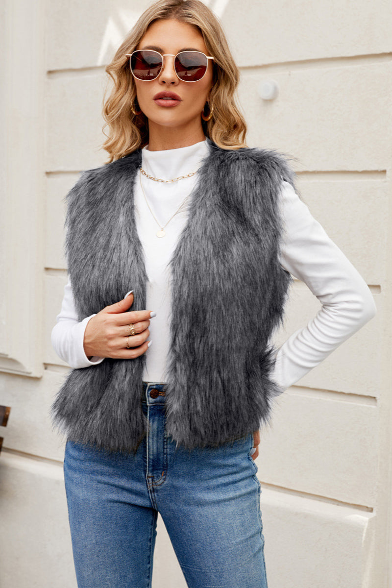 Chic Layered Faux Fur Vest