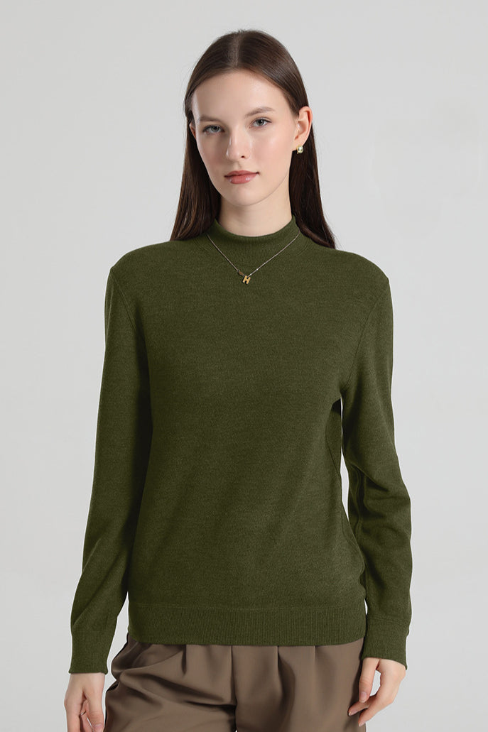 Slim High Collar Pullover Sweater